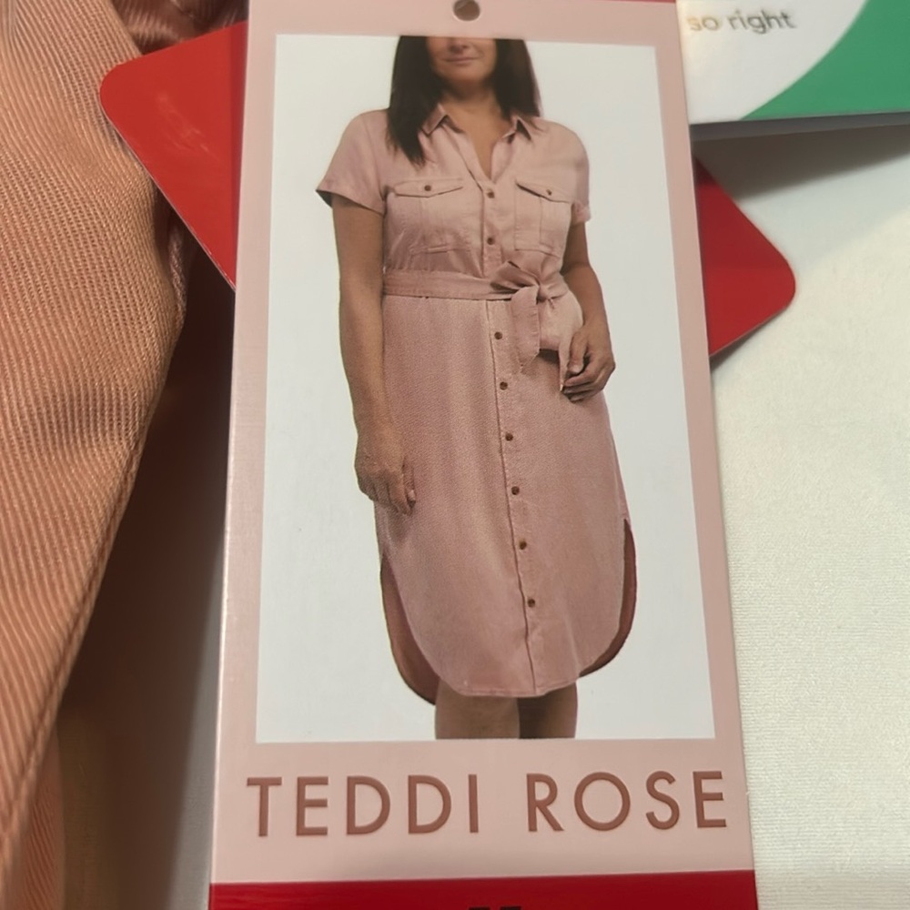 Teddi Rose Women's Button Down Dress Terracotta S,M, NWT